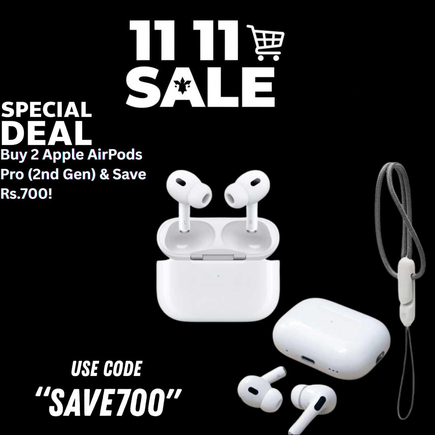 Buy 2 Apple AirPods Pro (2nd Gen) & and Save Rs700!