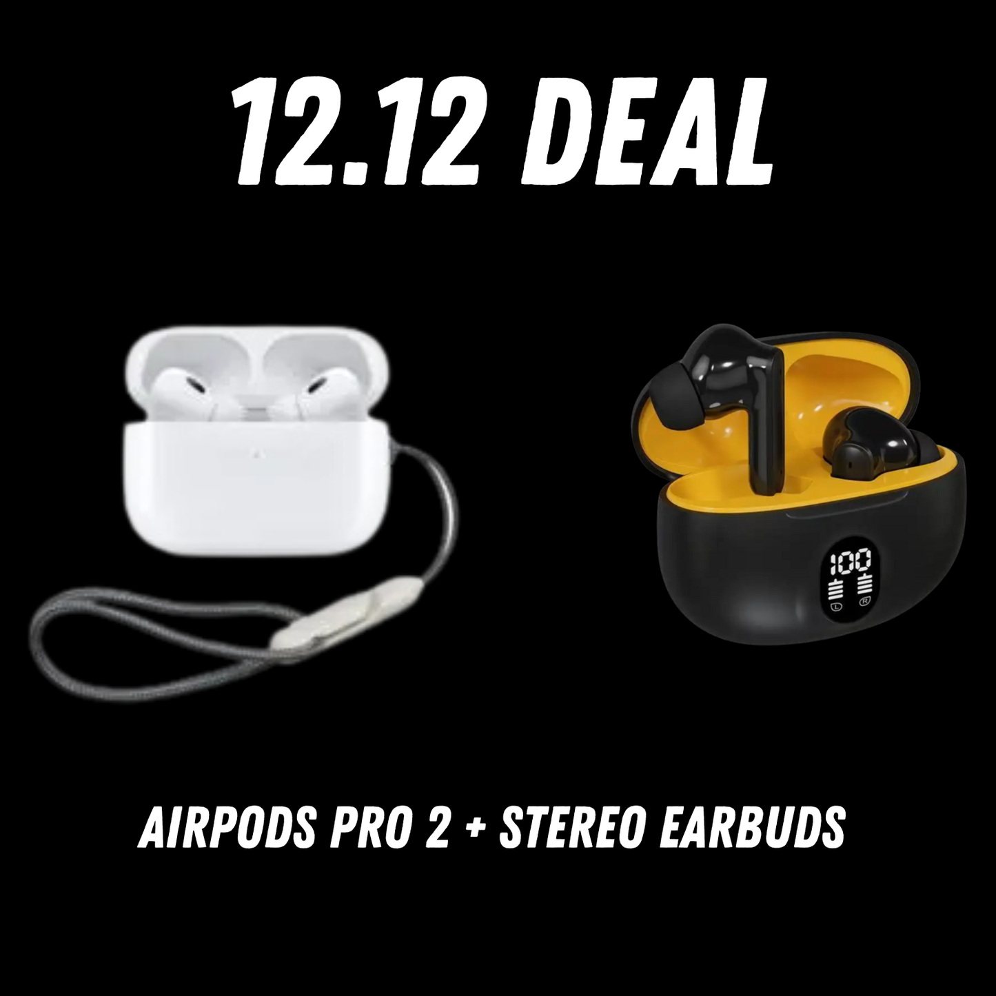 AirPods Pro 2 + Stereo Earbuds